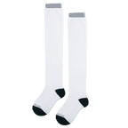 GoPlayer レディース ニーストッキング (竹炭ホワイト ブラック)