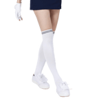 GoPlayer レディース ニーストッキング (竹炭ホワイト ブラック)