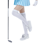 GoPlayer レディース ゴルフ ニーソックス (シルバー)