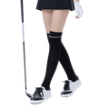 GoPlayer レディース ゴルフ ニーソックス (ブラックとシルバー)