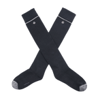 GoPlayer レディース ゴルフ ニーソックス (ブラックとシルバー)