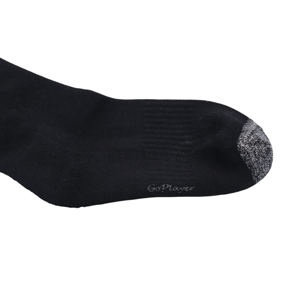GoPlayer レディース ゴルフ ニーソックス (ブラックとシルバー)