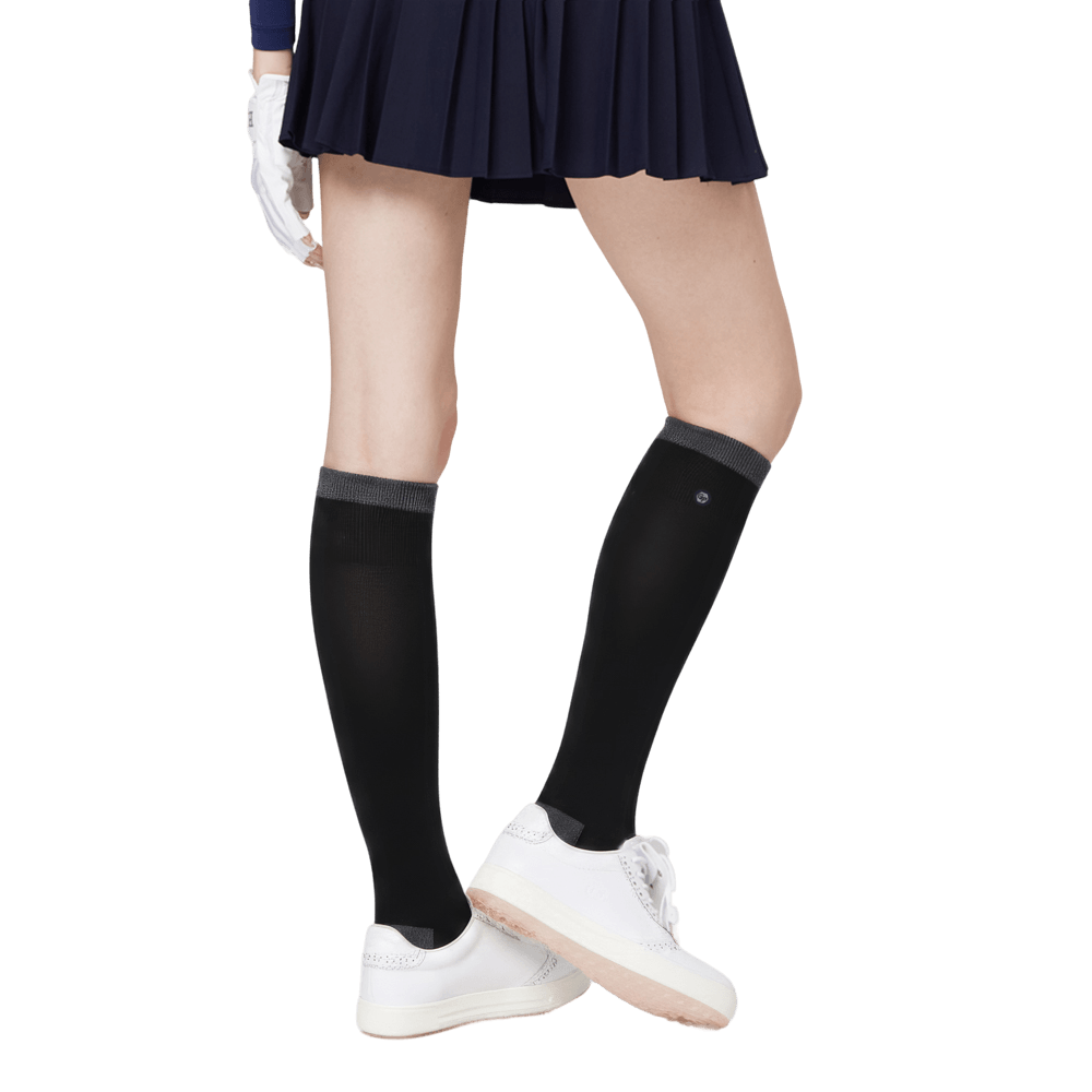 GoPlayer Women's Golf Over-the-Calf Socks (Black)