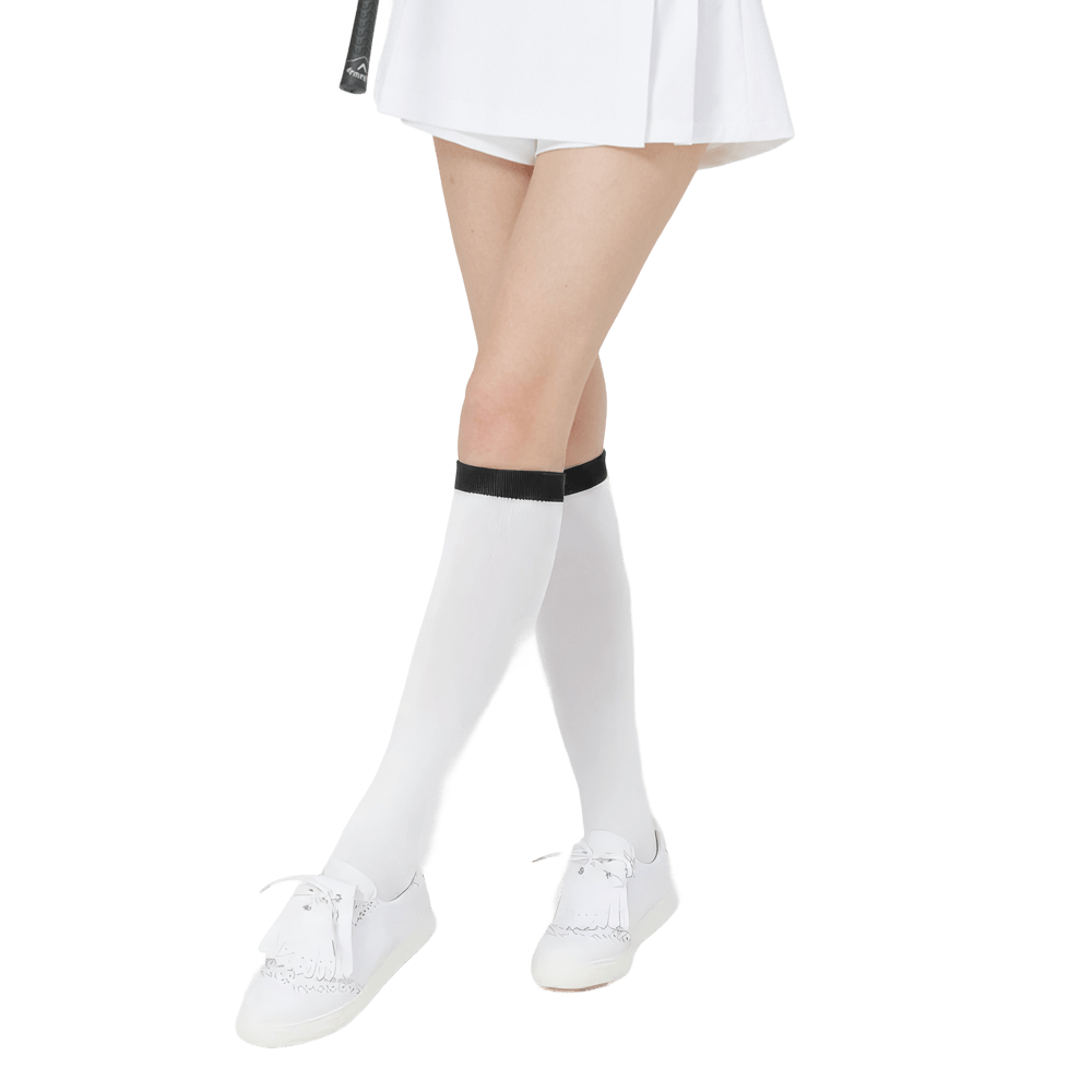 GoPlayer Women's Long Golf Socks (White)