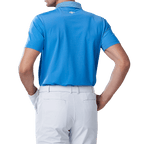 GoPlayer メンズ 伸縮性速乾半袖トップス（ストライプカラー ブルー）