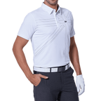 GoPlayer Men's Elastic Quick Dry Short Sleeve Top (British Flag Pattern White)