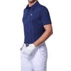 GoPlayer メンズ 伸縮性速乾性半袖トップス（英国国旗ブルー）