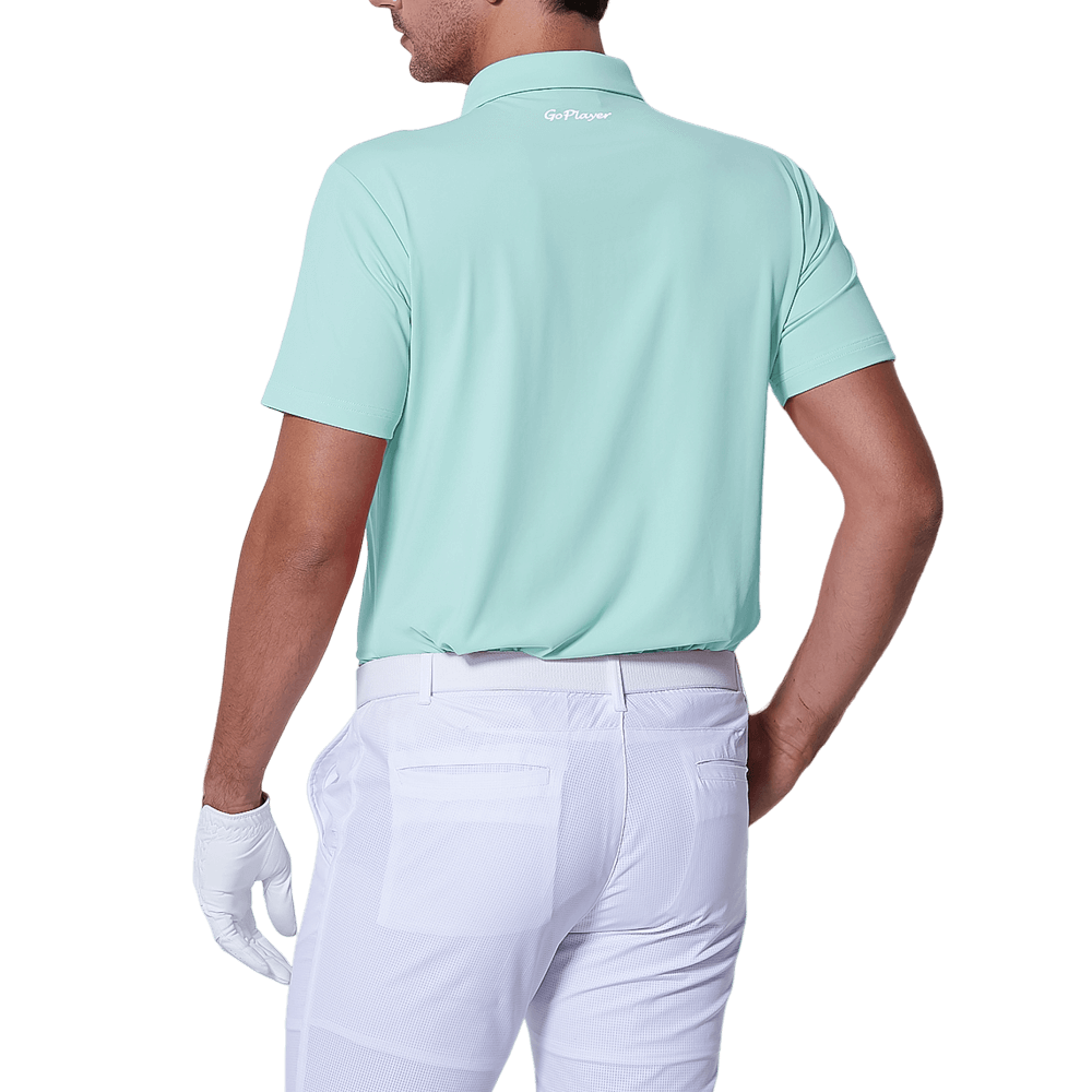 GoPlayer メンズ 伸縮性速乾半袖トップス（英国国旗グリーン）
