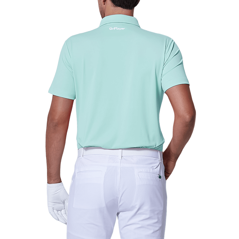 GoPlayer メンズ 伸縮性速乾半袖トップス（英国国旗グリーン）