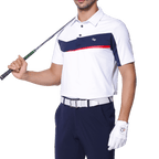 GoPlayer メンズ 伸縮性速乾半袖トップス (ホワイト、ブラック、レッド)