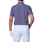 GoPlayer メンズ 伸縮性速乾半袖トップス (ダークブルーショルダーネット)