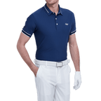 GoPlayer メンズ軽量超弾性半袖トップ (ダークブルー)