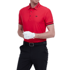 GoPlayer メンズ軽量超弾性半袖トップ (レッド)