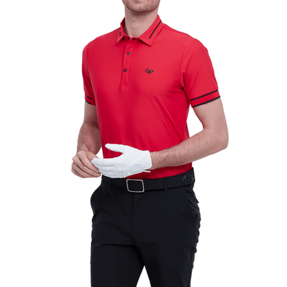 GoPlayer Men's Lightweight Super Elastic Short Sleeve Top (Red)