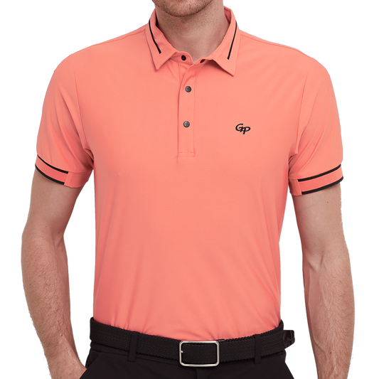 GoPlayer Men's Lightweight Super Elastic Short Sleeve Top (Orange)