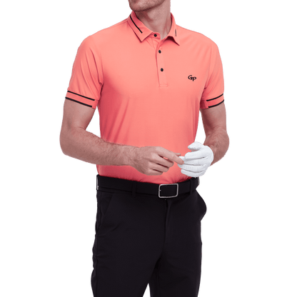 GoPlayer Men's Lightweight Super Elastic Short Sleeve Top (Orange)