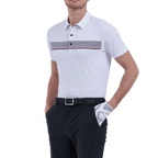 GoPlayer メンズ 伸縮性のある通気性のある半袖トップ (ホワイト)