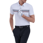 GoPlayer メンズ 伸縮性のある通気性のある半袖トップ (ホワイト)