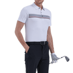 GoPlayer メンズ 伸縮性のある通気性のある半袖トップ (ホワイト)