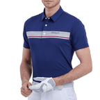 GoPlayer男彈性透氣短袖上衣(深藍)