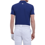 GoPlayer男彈性透氣短袖上衣(深藍)