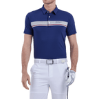 GoPlayer男彈性透氣短袖上衣(深藍)