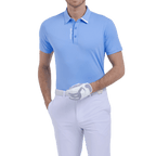 GoPlayer男彈性透氣短袖上衣(淡藍)