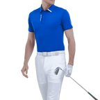 GoPlayer男彈性透氣短袖上衣(寶藍)