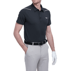 GoPlayer メンズ 伸縮性のある通気性のある半袖トップ (ブラック)