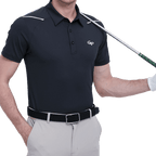 GoPlayer メンズ 伸縮性のある通気性のある半袖トップ (ブラック)