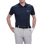 GoPlayer メンズ 伸縮性のある通気性のある半袖トップ (ブラック)