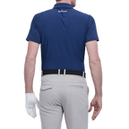 GoPlayer メンズ 伸縮性のある通気性のある半袖トップ (ネイビー ブルー)