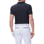 GoPlayer メンズ クールジャカード 半袖トップス (ブラック)