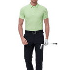 GoPlayer Men's Cool Jacquard Short Sleeve Top (Grass Green)