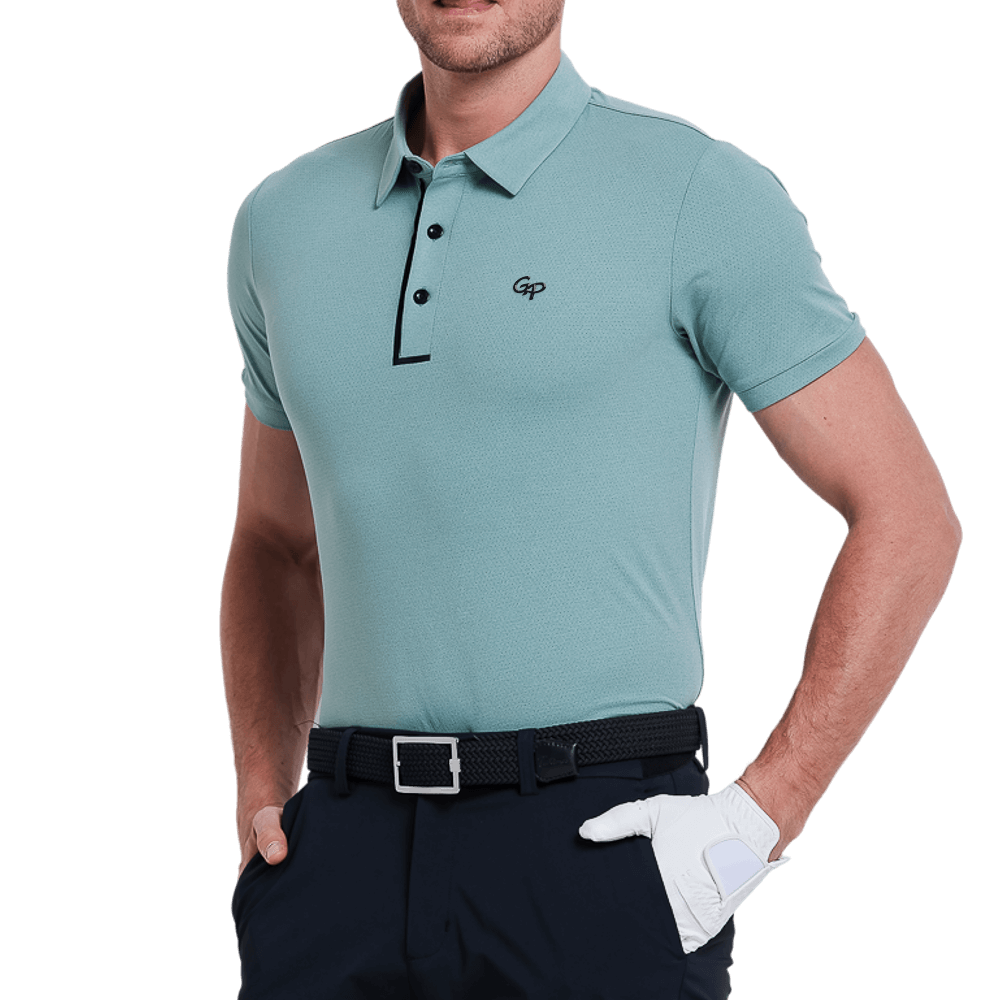 GoPlayer メンズ 軽量 通気性 半袖トップス (グリーン)