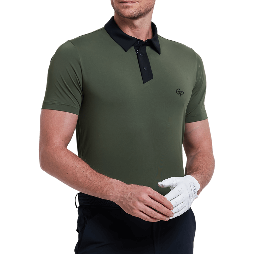 GoPlayer メンズ 軽量 通気性 半袖トップス (アーミーグリーン)