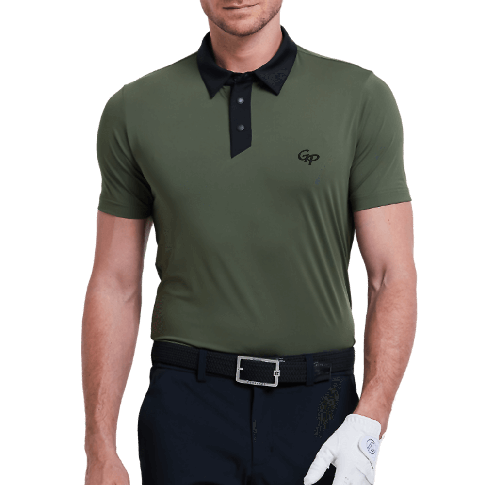 GoPlayer メンズ 軽量 通気性 半袖トップス (アーミーグリーン)