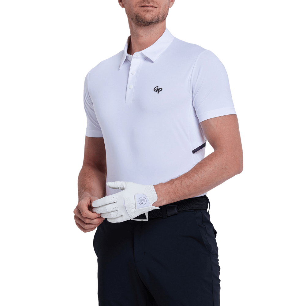 GoPlayer メンズ クール＆通気性 半袖Tシャツ（ホワイト）