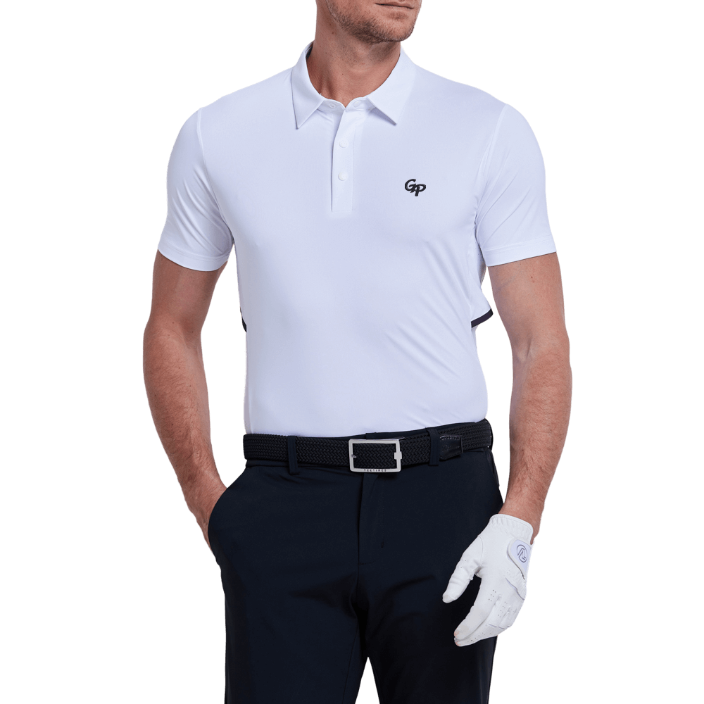 GoPlayer メンズ クール＆通気性 半袖Tシャツ（ホワイト）