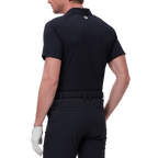 GoPlayer メンズ ゴルフ カラーブロック 半袖 Tシャツ (ブラック)