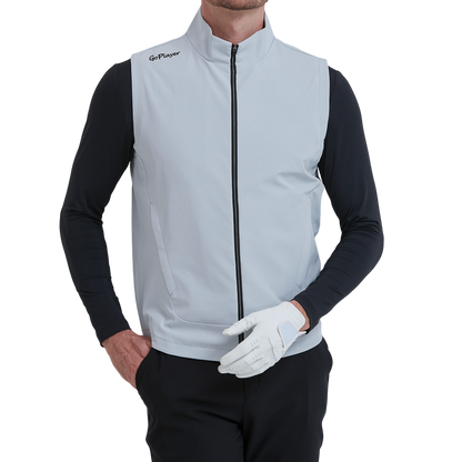 GoPlayer Men's Golf Windproof Warm Sports Vest (Gray)