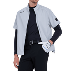 GoPlayer メンズ ゴルフ半袖スポーツ ベスト (グレー)