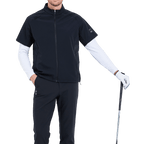 GoPlayer men's golf short-sleeved sports vest (black)