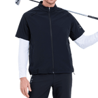 GoPlayer men's golf short-sleeved sports vest (black)