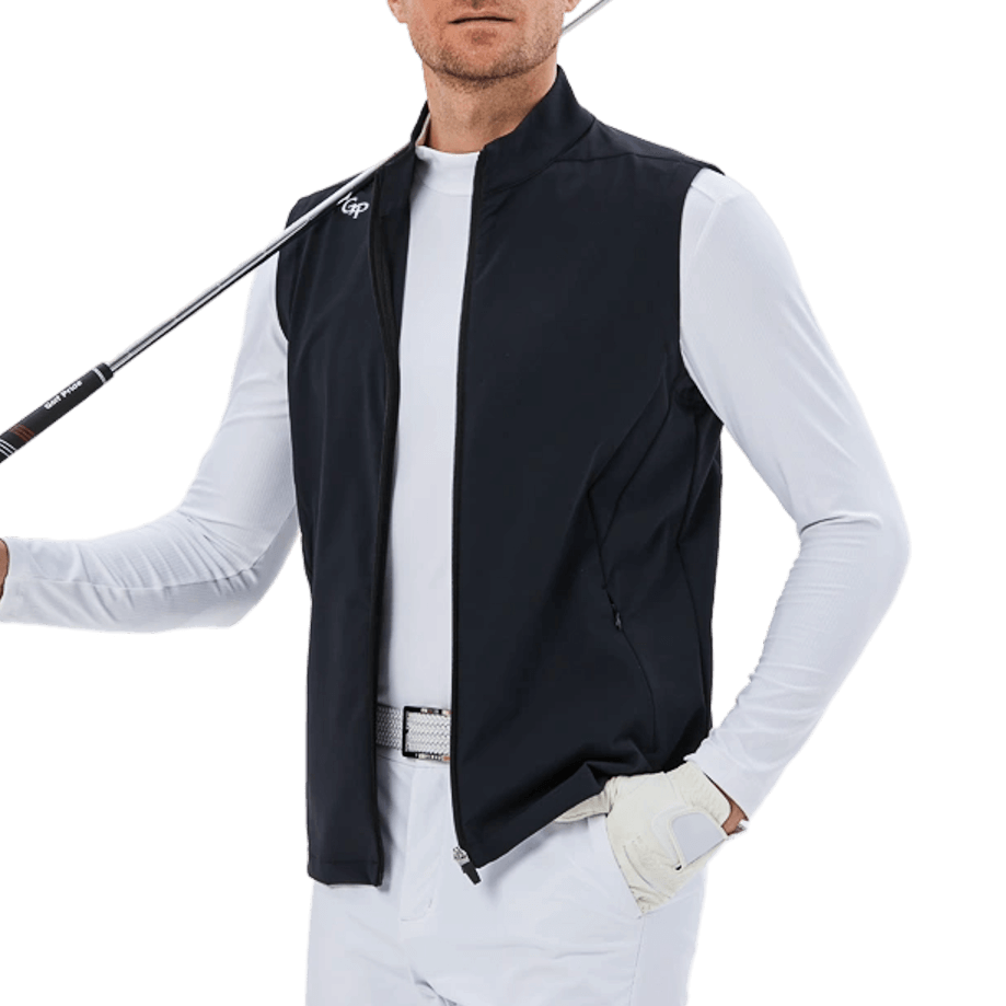 GoPlayer メンズ ゴルフ 防水 スポーツベスト (ブラック)