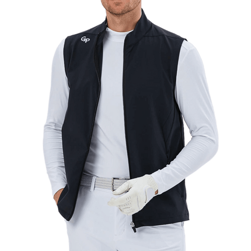 GoPlayer メンズ ゴルフ 防水 スポーツベスト (ブラック)