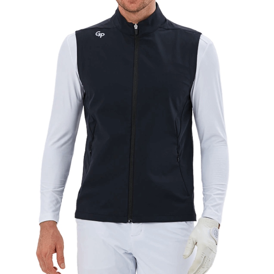GoPlayer メンズ ゴルフ 防水 スポーツベスト (ブラック)
