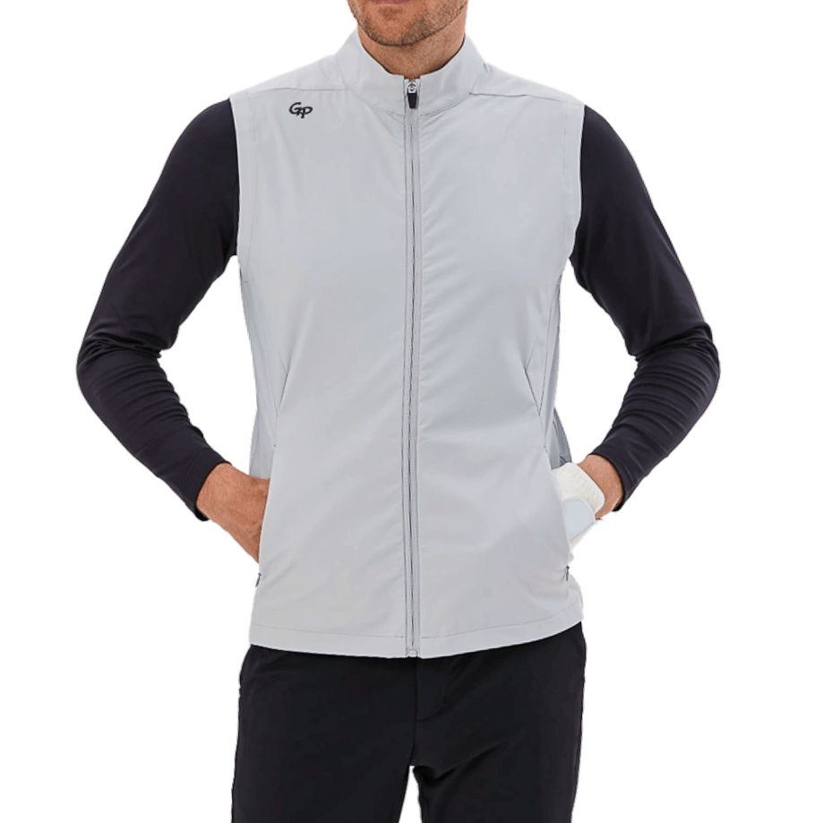 GoPlayer メンズ ゴルフ 防水 スポーツベスト (ライトグレー)