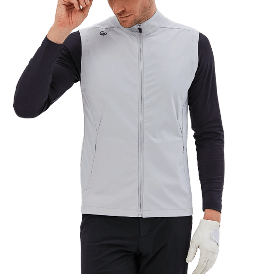 GoPlayer メンズ ゴルフ 防水 スポーツベスト (ライトグレー)