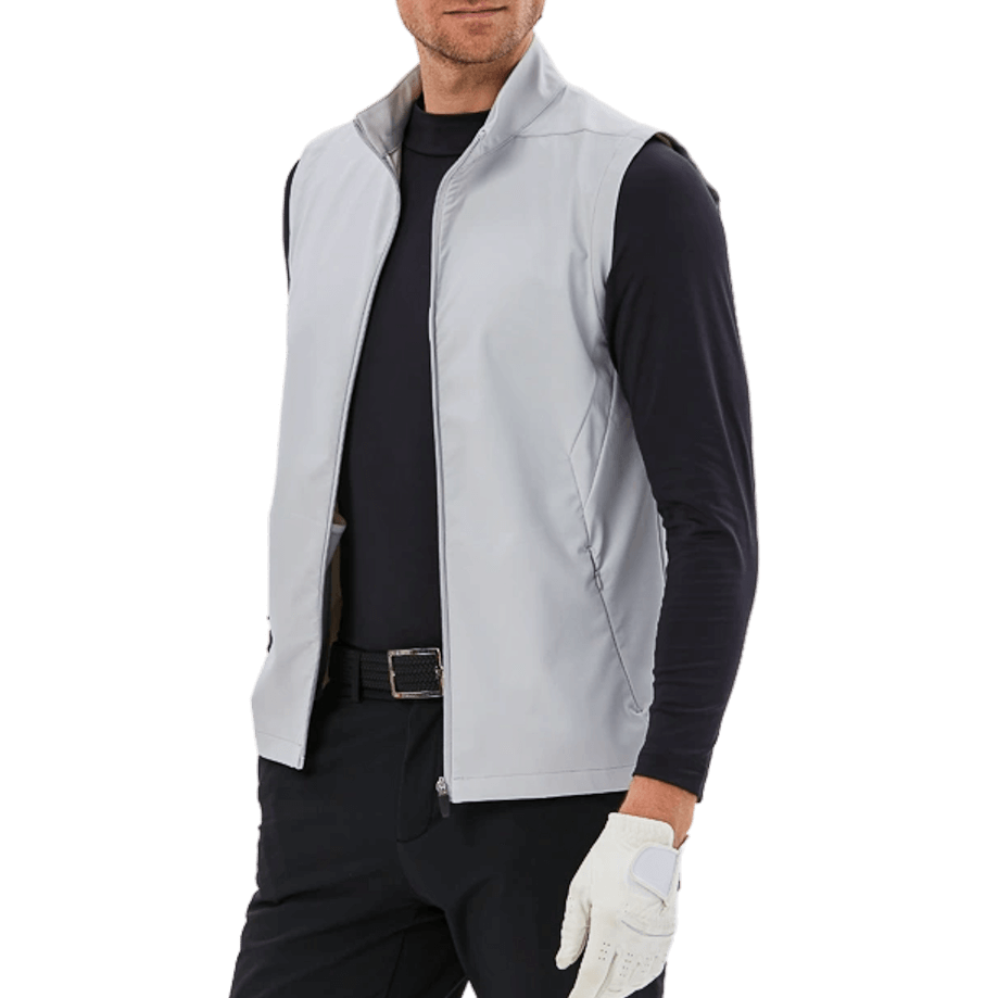 GoPlayer Men's Golf Waterproof Sports Vest (Light Gray)
